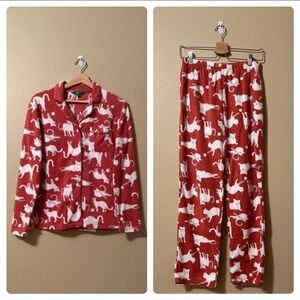NWOT Fleece Cat Pajama Set